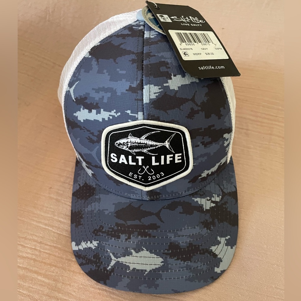 Salt Life Blue Camo Cap
